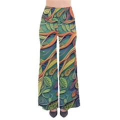 Outdoors Night Setting Scene Forest Woods Light Moonlight Nature Wilderness Leaves Branches Abstract So Vintage Palazzo Pants by Grandong