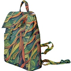 Outdoors Night Setting Scene Forest Woods Light Moonlight Nature Wilderness Leaves Branches Abstract Buckle Everyday Backpack by Grandong