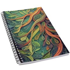 Outdoors Night Setting Scene Forest Woods Light Moonlight Nature Wilderness Leaves Branches Abstract 5 5  X 8 5  Notebook by Grandong