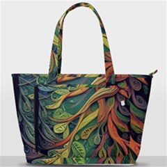 Outdoors Night Setting Scene Forest Woods Light Moonlight Nature Wilderness Leaves Branches Abstract Back Pocket Shoulder Bag  by Grandong