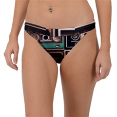 Retro Electronics Old Antiques Texture Wallpaper Vintage Cassette Tapes Retrospective Band Bikini Bottoms by Grandong