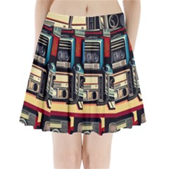 Radios Tech Technology Music Vintage Antique Old Pleated Mini Skirt by Grandong