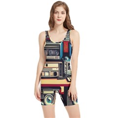 Radios Tech Technology Music Vintage Antique Old Women s Wrestling Singlet by Grandong