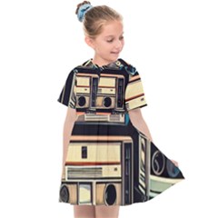 Radios Tech Technology Music Vintage Antique Old Kids  Sailor Dress by Grandong