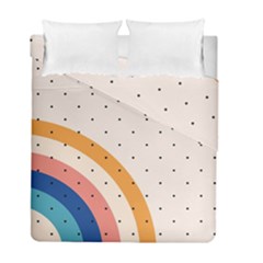 Abstract Geometric Bauhaus Polka Dots Retro Memphis Rainbow Duvet Cover Double Side (full/ Double Size) by Maspions