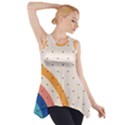 Abstract Geometric Bauhaus Polka Dots Retro Memphis Rainbow Side Drop Tank Tunic View1