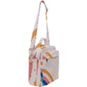 Abstract Geometric Bauhaus Polka Dots Retro Memphis Rainbow Crossbody Day Bag View2