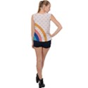 Abstract Geometric Bauhaus Polka Dots Retro Memphis Rainbow Bubble Hem Chiffon Tank Top View2