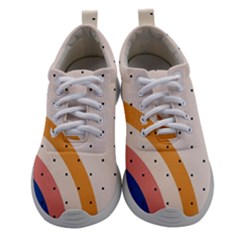 Abstract Geometric Bauhaus Polka Dots Retro Memphis Rainbow Women Athletic Shoes