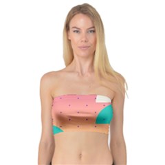 Abstract Geometric Bauhaus Polka Dots Retro Memphis Art Bandeau Top by Maspions