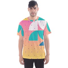 Abstract Geometric Bauhaus Polka Dots Retro Memphis Art Men s Sport Mesh T-shirt