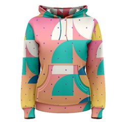 Abstract Geometric Bauhaus Polka Dots Retro Memphis Art Women s Pullover Hoodie by Maspions