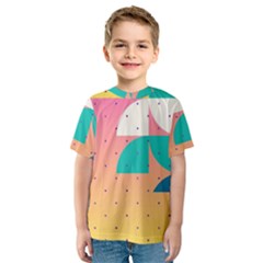 Abstract Geometric Bauhaus Polka Dots Retro Memphis Art Kids  Sport Mesh T-shirt