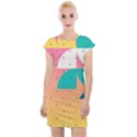 Abstract Geometric Bauhaus Polka Dots Retro Memphis Art Cap Sleeve Bodycon Dress View1