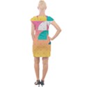 Abstract Geometric Bauhaus Polka Dots Retro Memphis Art Cap Sleeve Bodycon Dress View2