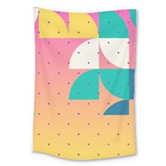 Abstract Geometric Bauhaus Polka Dots Retro Memphis Art Large Tapestry