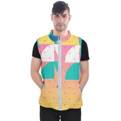 Abstract Geometric Bauhaus Polka Dots Retro Memphis Art Men s Puffer Vest