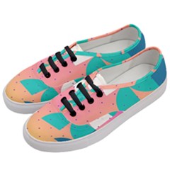 Abstract Geometric Bauhaus Polka Dots Retro Memphis Art Women s Classic Low Top Sneakers