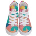 Abstract Geometric Bauhaus Polka Dots Retro Memphis Art Kids  Hi-Top Skate Sneakers View1