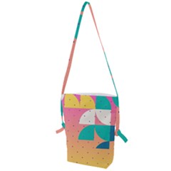 Abstract Geometric Bauhaus Polka Dots Retro Memphis Art Folding Shoulder Bag by Maspions