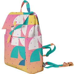 Abstract Geometric Bauhaus Polka Dots Retro Memphis Art Buckle Everyday Backpack