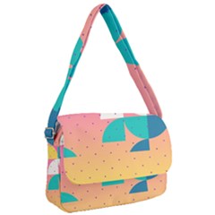 Abstract Geometric Bauhaus Polka Dots Retro Memphis Art Courier Bag by Maspions