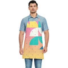 Abstract Geometric Bauhaus Polka Dots Retro Memphis Art Kitchen Apron by Maspions