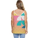 Abstract Geometric Bauhaus Polka Dots Retro Memphis Art Casual Spaghetti Strap Chiffon Top View4