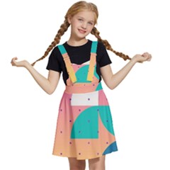 Abstract Geometric Bauhaus Polka Dots Retro Memphis Art Kids  Apron Dress