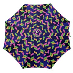 Background Pattern Geometric Pink Yellow Green Straight Umbrellas