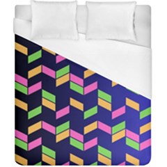 Background Pattern Geometric Pink Yellow Green Duvet Cover (california King Size) by Maspions