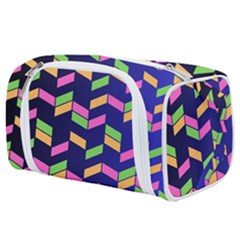 Background Pattern Geometric Pink Yellow Green Toiletries Pouch