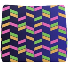 Background Pattern Geometric Pink Yellow Green Seat Cushion by Maspions