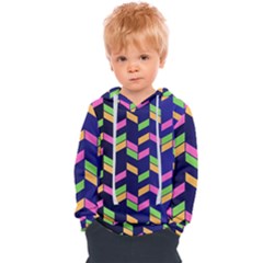 Background Pattern Geometric Pink Yellow Green Kids  Overhead Hoodie