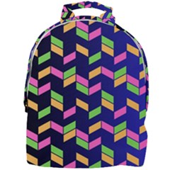 Background Pattern Geometric Pink Yellow Green Mini Full Print Backpack