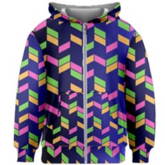 Background Pattern Geometric Pink Yellow Green Kids  Zipper Hoodie Without Drawstring