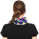 Background Pattern Geometric Pink Yellow Green Face Covering Bandana (Two Sides) View2