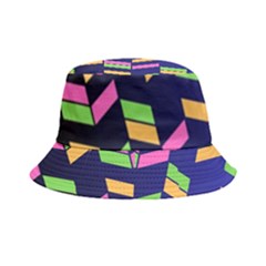 Background Pattern Geometric Pink Yellow Green Bucket Hat