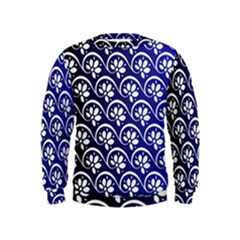 Pattern Floral Flowers Leaves Botanical Kids  Sweatshirt