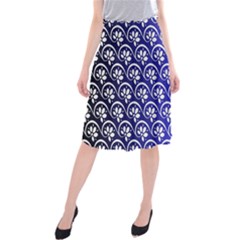 Pattern Floral Flowers Leaves Botanical Midi Beach Skirt