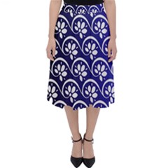 Pattern Floral Flowers Leaves Botanical Classic Midi Skirt