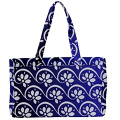 Pattern Floral Flowers Leaves Botanical Canvas Work Bag by Maspions