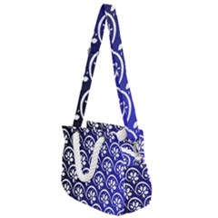 Pattern Floral Flowers Leaves Botanical Rope Handles Shoulder Strap Bag