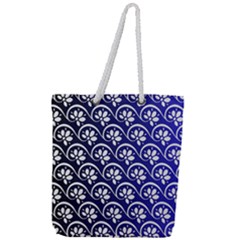 Pattern Floral Flowers Leaves Botanical Full Print Rope Handle Tote (large)