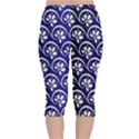 Pattern Floral Flowers Leaves Botanical Velvet Capri Leggings  View2