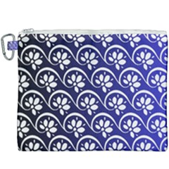 Pattern Floral Flowers Leaves Botanical Canvas Cosmetic Bag (xxxl)