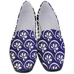 Pattern Floral Flowers Leaves Botanical Women s Classic Loafer Heels