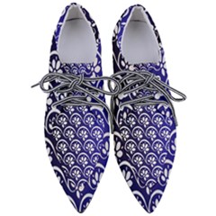 Pattern Floral Flowers Leaves Botanical Pointed Oxford Shoes