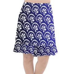 Pattern Floral Flowers Leaves Botanical Fishtail Chiffon Skirt