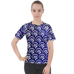 Pattern Floral Flowers Leaves Botanical Women s Sport Raglan T-shirt